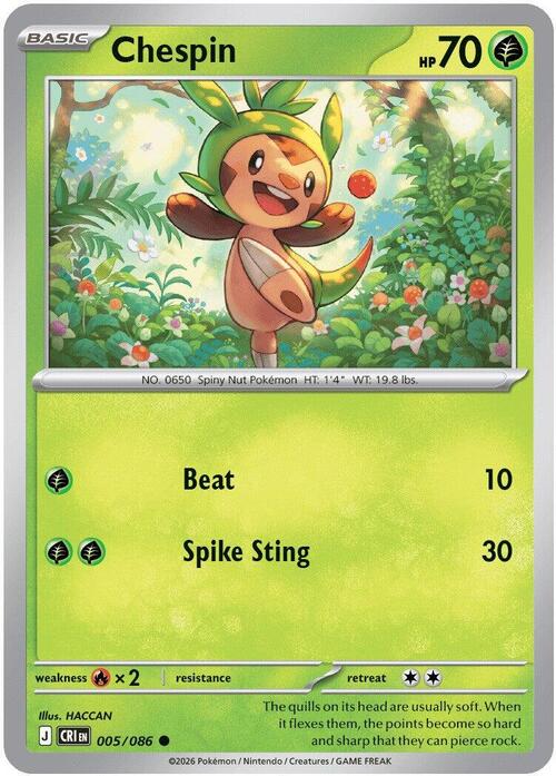 Chespin 005/086 Chaos Rising