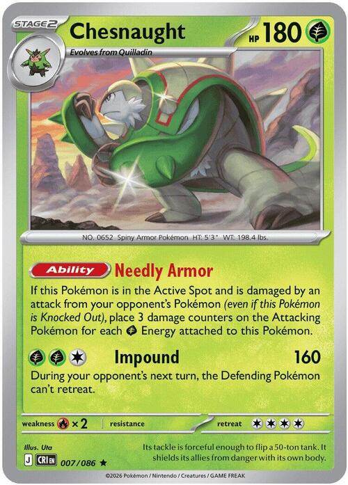 Chesnaught 007/086 Chaos Rising