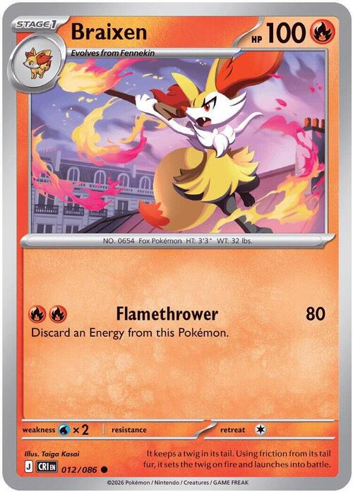 Braixen 012/086 Chaos Rising