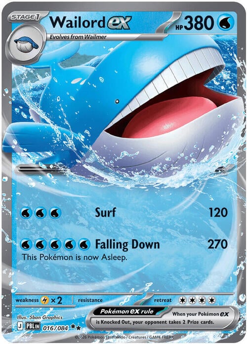 Wailord ex 016/084 Pitch Black