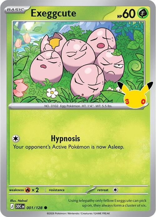 Exeggcute 001/128 30th Celebration
