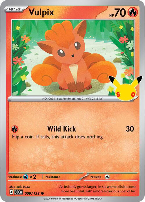 Vulpix 009/128 30th Celebration