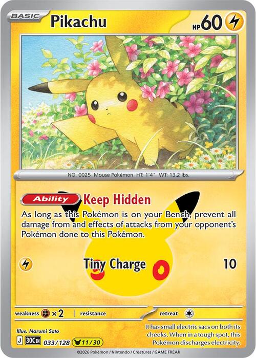 Pikachu 11/30 30th Celebration