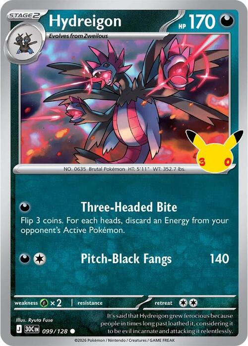 Hydreigon 099/128 30th Celebration