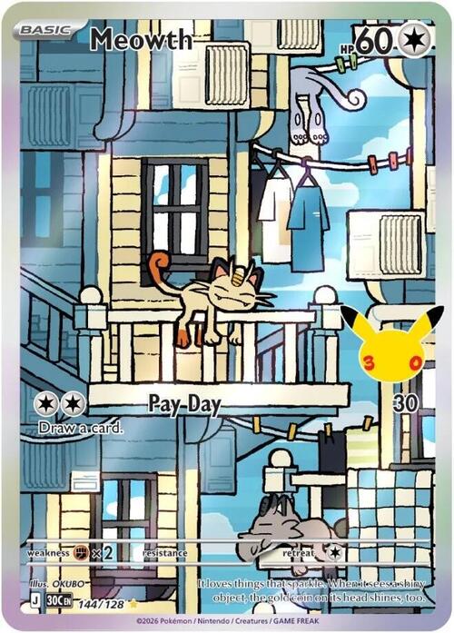 Meowth 144/128 30th Celebration