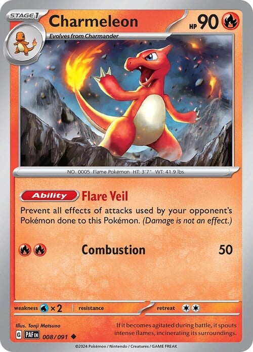Charmeleon 008/091 Paldean Fates