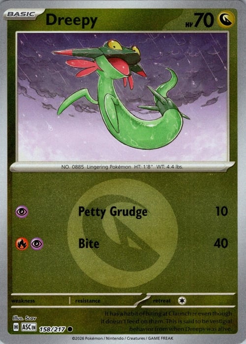 Dreepy 158/217 Ascended Heroes - Energy Reverse Holo