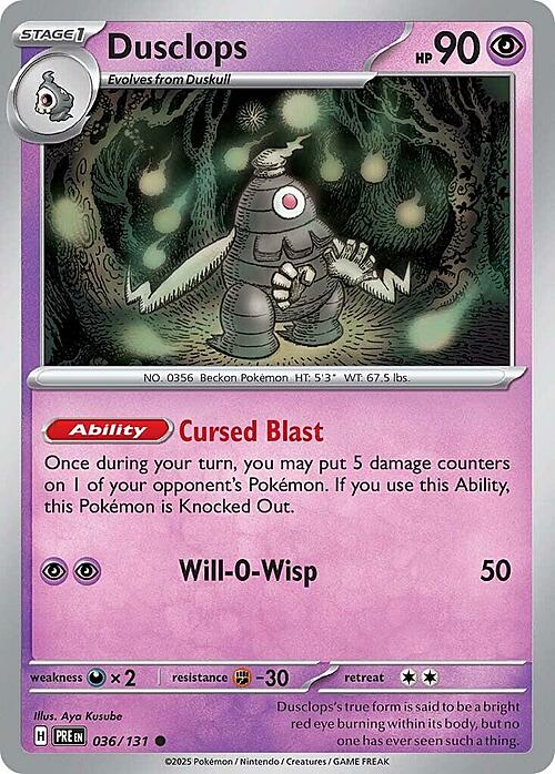 Dusclops 036/131 Prismatic Evolutions