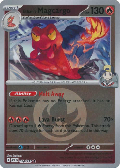 Ethan's Magcargo 024/217 Ascended Heroes - Energy Reverse Holo