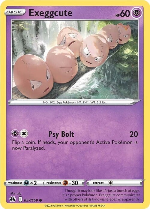 Exeggcute 057/159 Crown Zenith