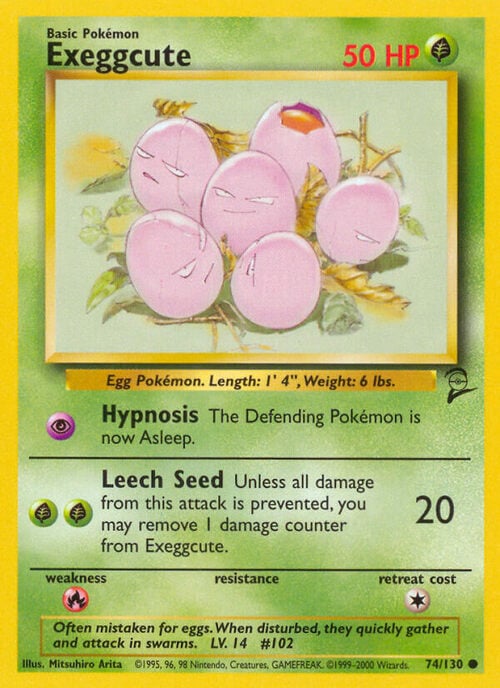 Exeggcute 74/130 Base Set 2