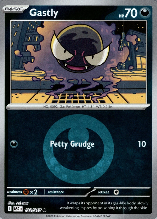 Gastly 123/217 Ascended Heroes - Energy Reverse Holo
