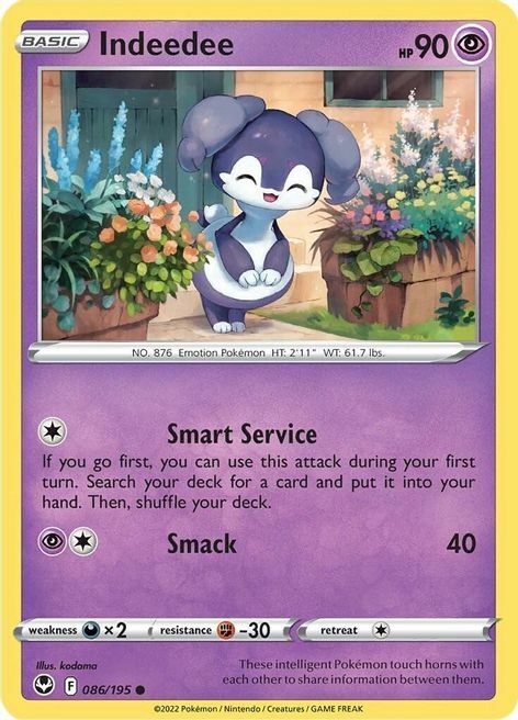 Indeedee 086/195 Silver Tempest