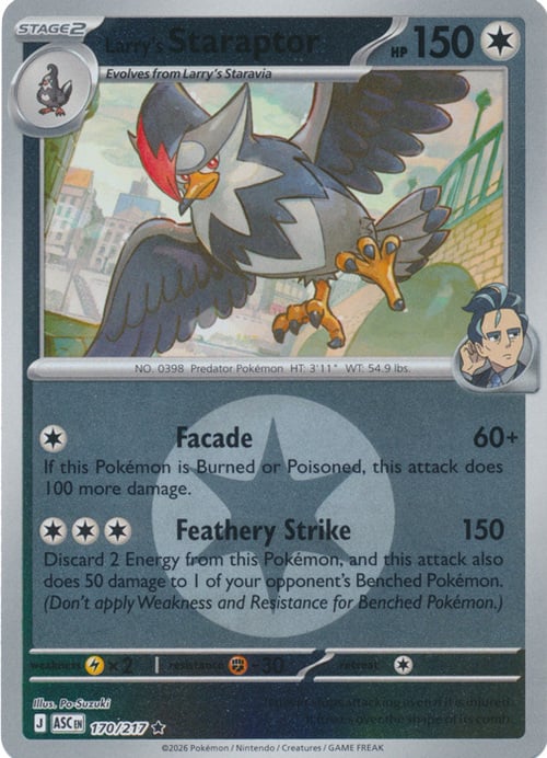 Larry's Staraptor 170/217 Ascended Heroes - Energy Reverse Holo
