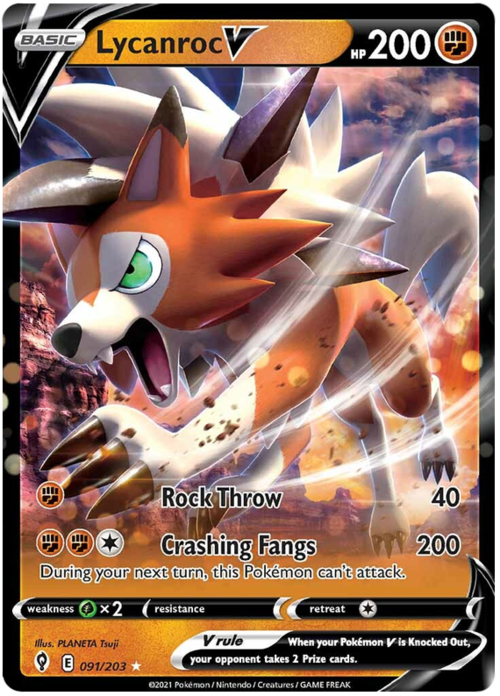 Lycanroc V 091/203 Evolving Skies