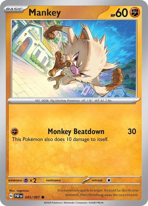 Mankey 045/091 Paldean Fates