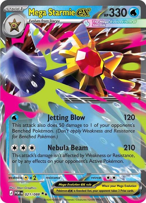 Mega Starmie ex 021/088 Perfect Order