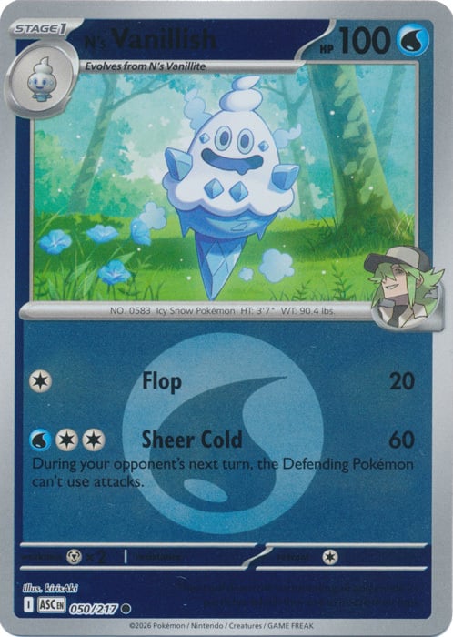 N's Vanillish 050/217 Ascended Heroes - Energy Reverse Holo