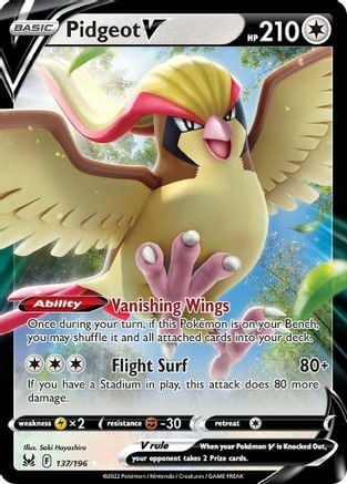 Pidgeot V 137/196 Lost Origin