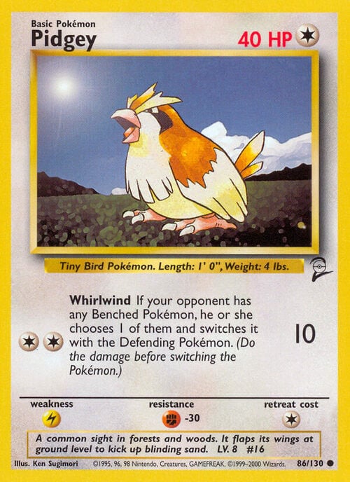 Pidgey 86/130 Base Set 2