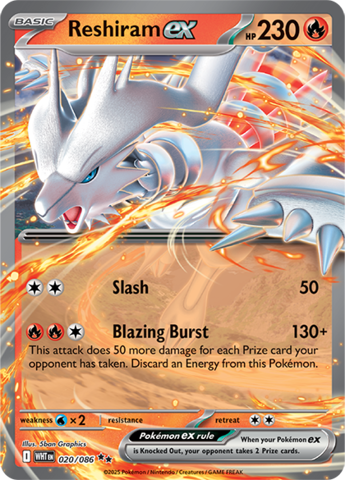 Reshiram ex 020/086 White Flare