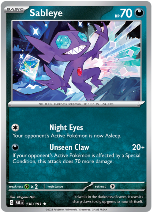 Sableye 136/193 Paldea Evolved