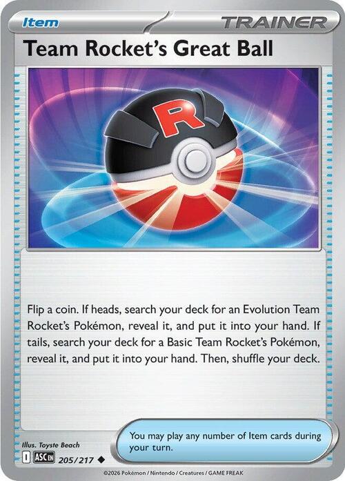 Team Rocket's Great Ball 205/217 Ascended Heroes