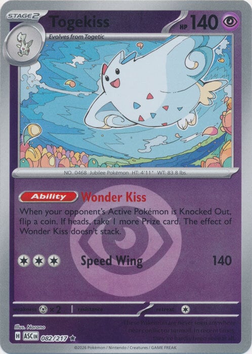 Togekiss 082/217 Ascended Heroes - Energy Reverse Holo