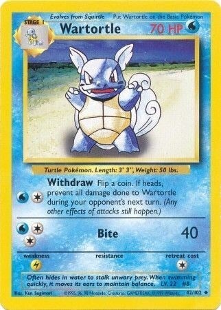 Wartortle 42/102 Base Set