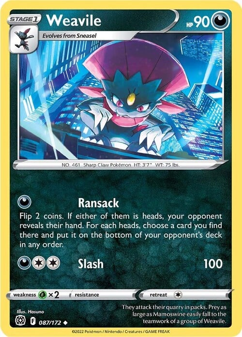 Weavile 087/172 Brilliant Stars