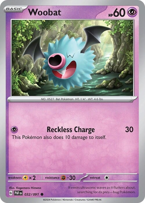 Woobat 032/091 Paldean Fates