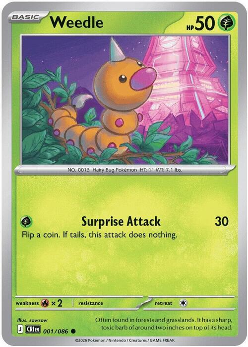 Weedle 001/086 Chaos Rising