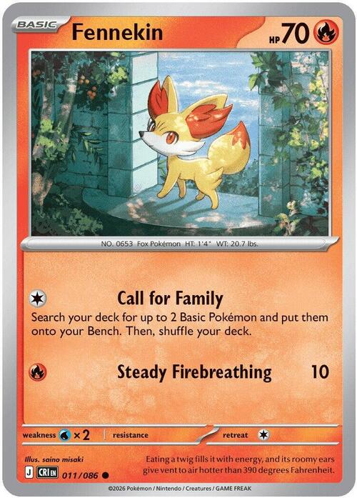Fennekin 011/086 Chaos Rising