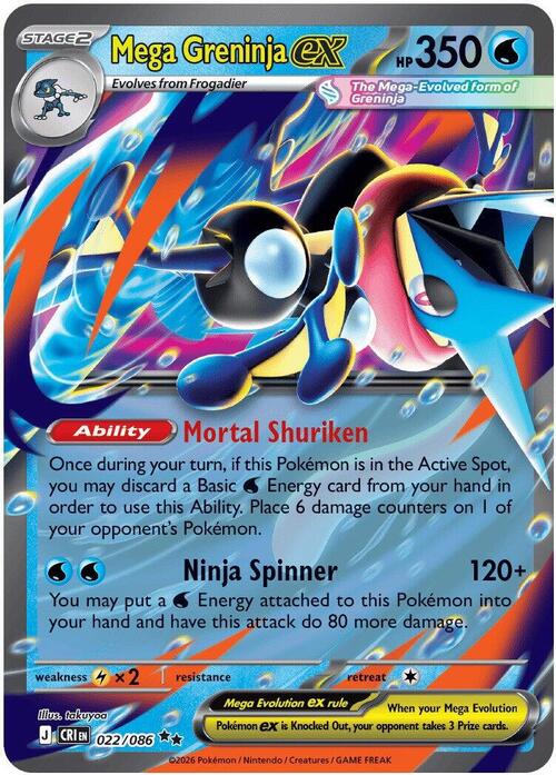 Mega Greninja ex 022/086 Chaos Rising
