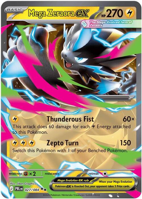 Mega Zeraora ex 027/084 Pitch Black