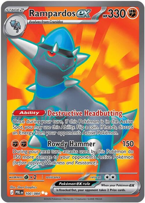 Rampardos ex 100/084 Pitch Black