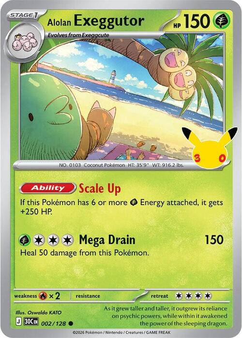 Alolan Exeggutor 002/128 30th Celebration