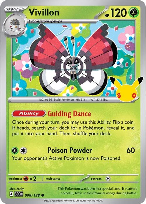 Vivillon 008/128 30th Celebration