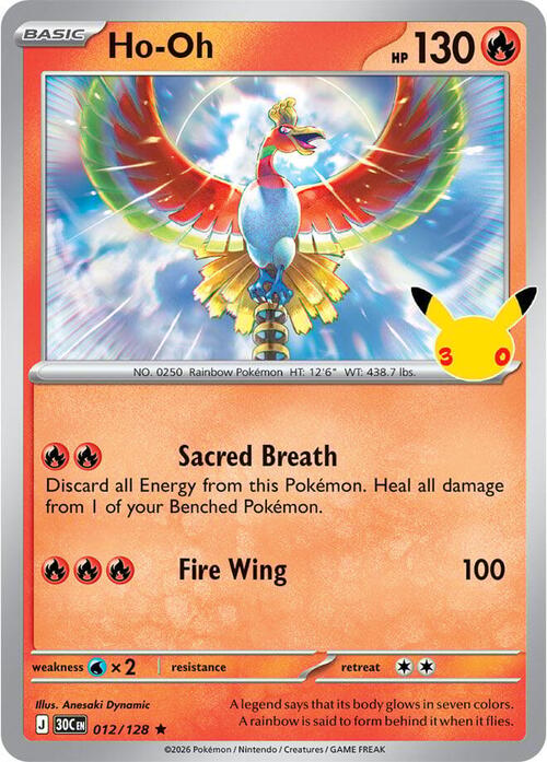 Ho-Oh 012/128 30th Celebration
