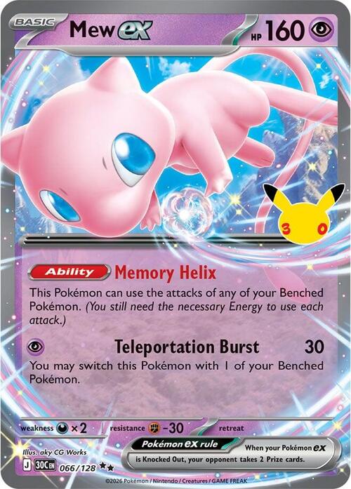 Mew ex 066/128 30th Celebration
