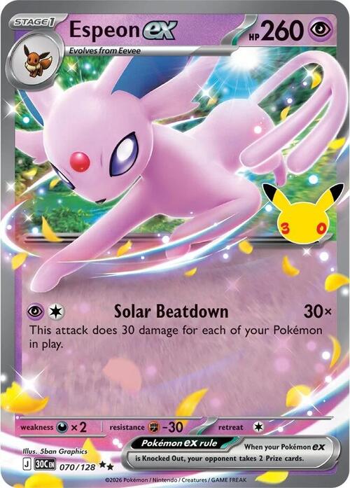 Espeon ex 070/128 30th Celebration