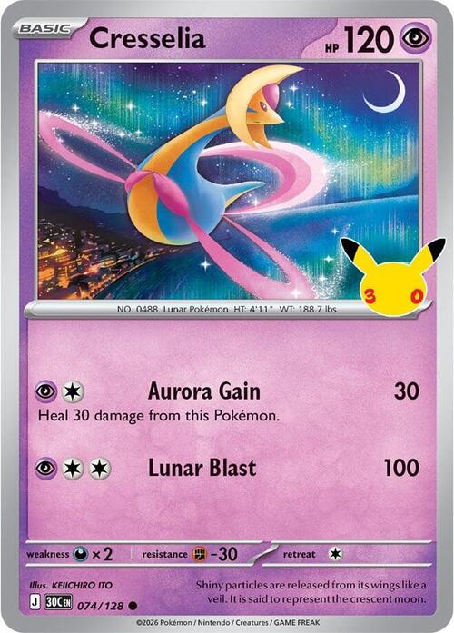 Cresselia 074/128 30th Celebration