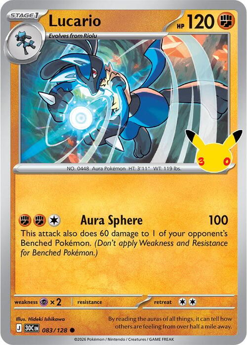 Lucario 083/128 30th Celebration