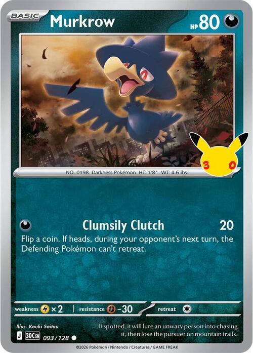 Murkrow 093/128 30th Celebration