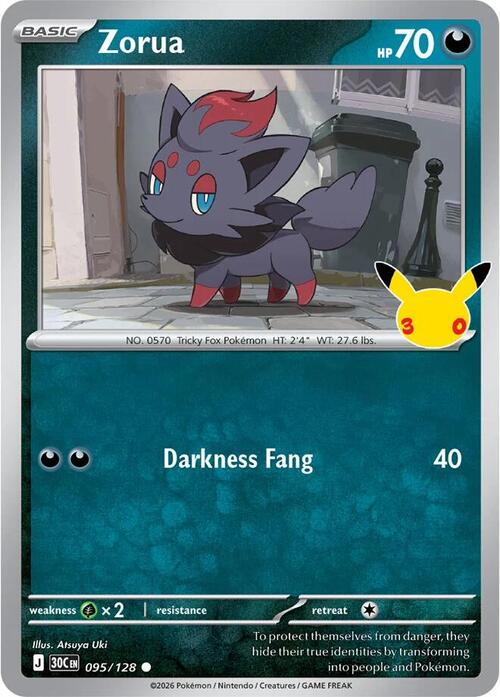 Zorua 095/128 30th Celebration