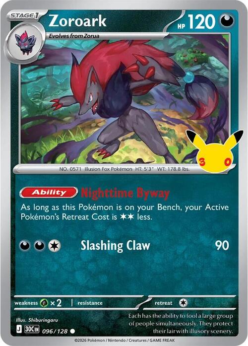 Zoroark 096/128 30th Celebration