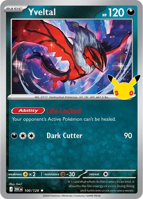 Yveltal 100/128 30th Celebration