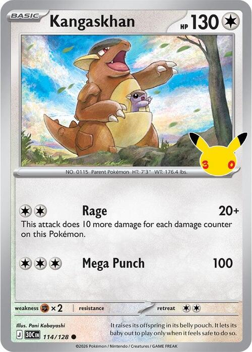 Kangaskhan 114/128 30th Celebration