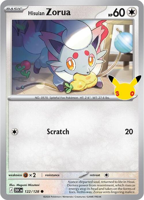 Hisuian Zorua 122/128 30th Celebration