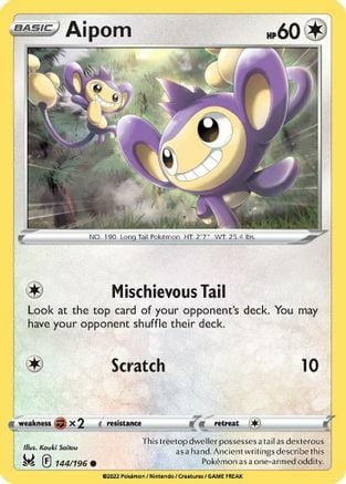 Aipom 144/196 Lost Origin